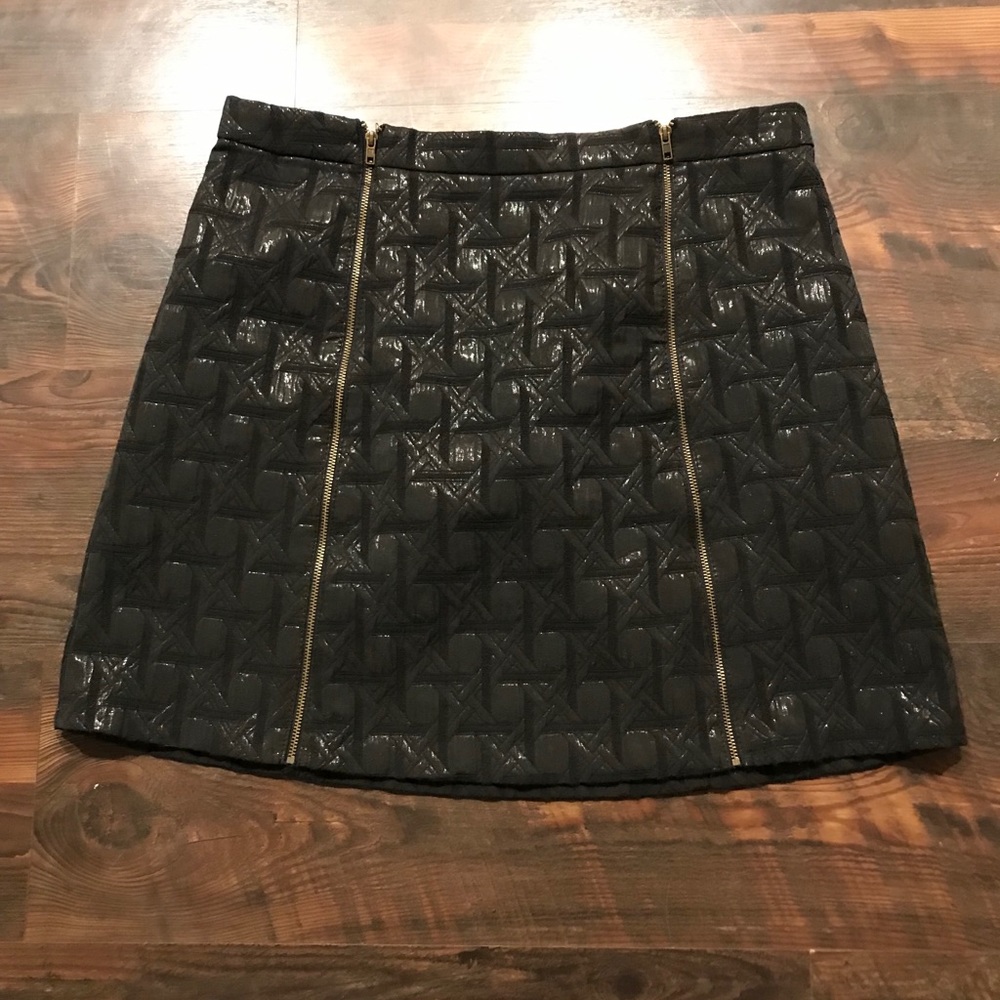 Metallic high waisted skirt